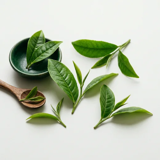 Hojas de te verde Camellia sinensis