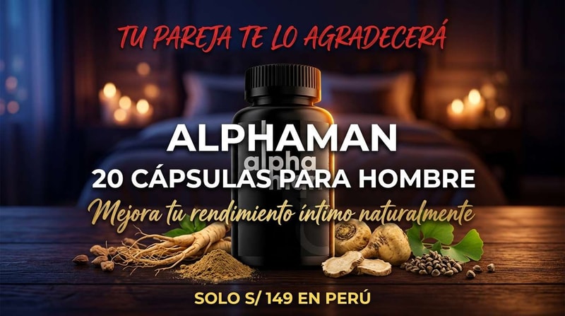 AlphaMan 20 capsulas para hombre: mejora tu rendimiento intimo naturalmente - solo S/. 149 en Peru