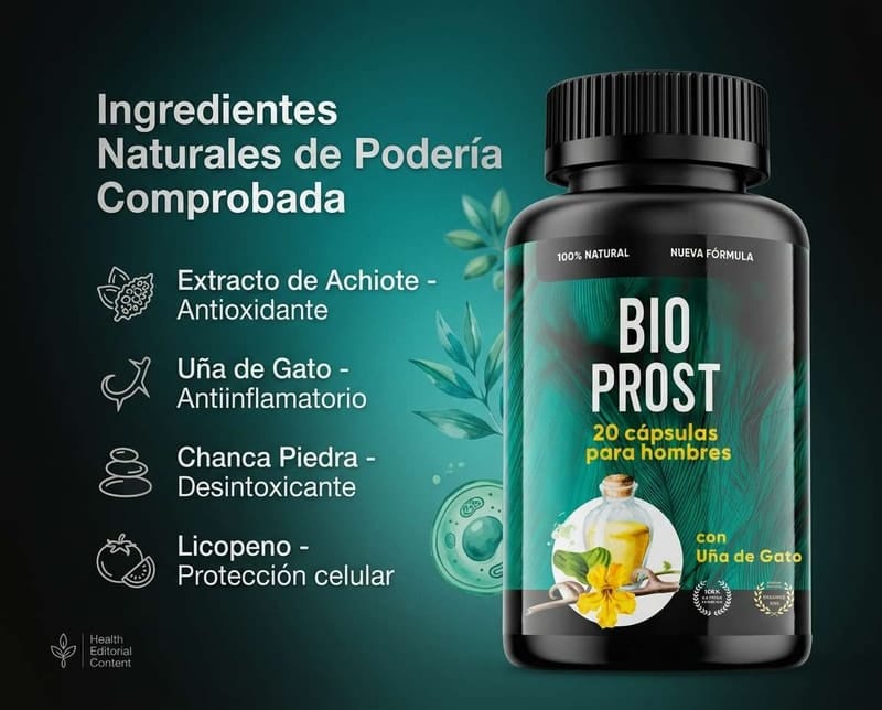 BioProst composicion natural Una de Gato Chanca Piedra Licopeno